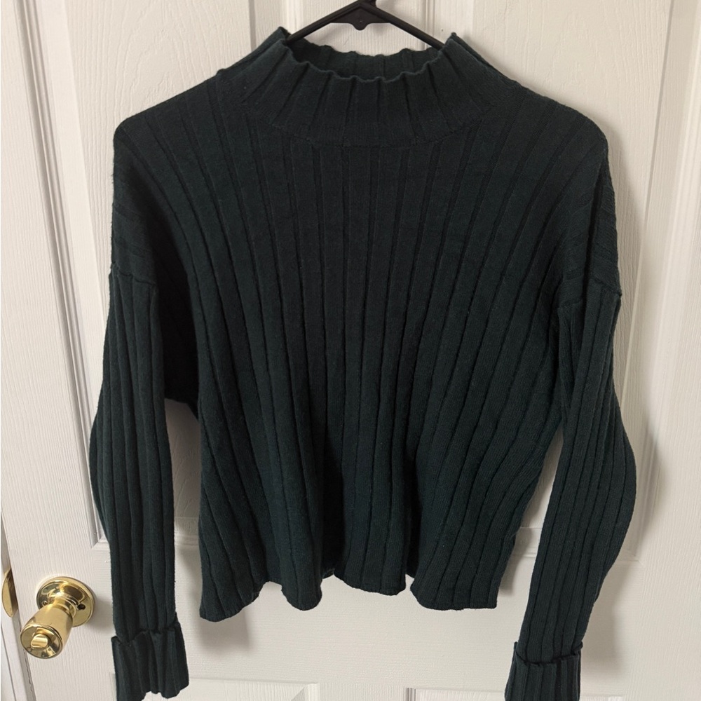 Proof Apparel - Dark Green Mock Neck Long Sleeve Sweater - Picture 3 of 4